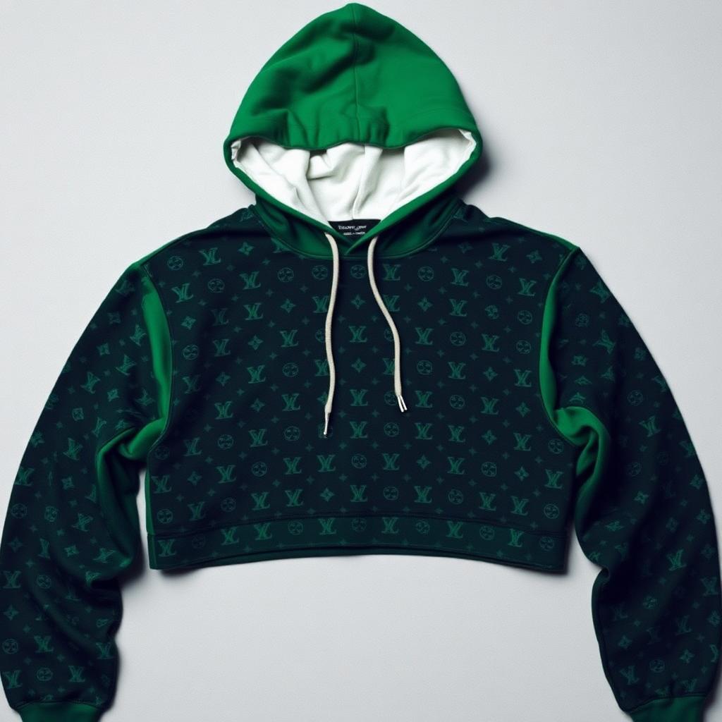 Monogram Crop Hoodie